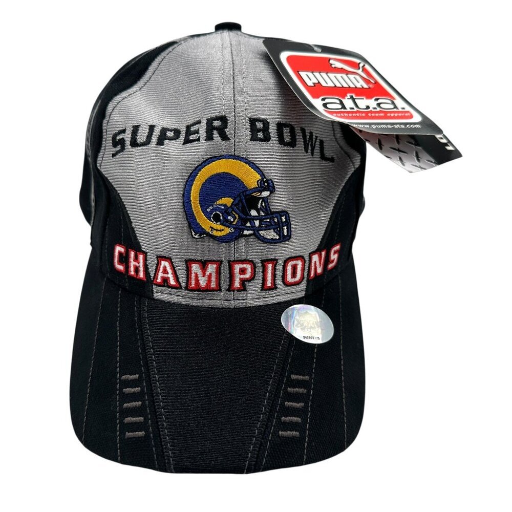 Vintage NEW PUMA St Louis Rams Hat Super Bowl XXXIV Champions 2000 One Size NFL